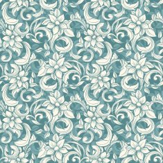 Seamless beige floral pattern in the style of Damask