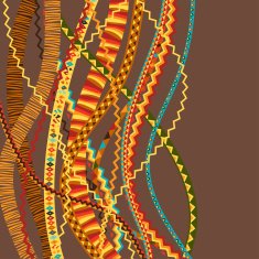 Ethnic abstract geometric background from decorative strips