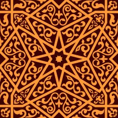 Arabian seamless pattern with a central star