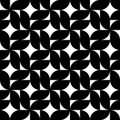 Black and white abstract geometric seamless pattern contrast