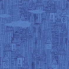 Cute Cartoon City - Seamless Pattern N2