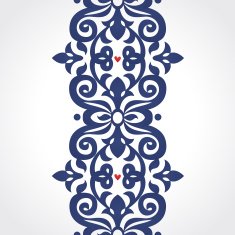 Vector seamless border in Victorian style N10