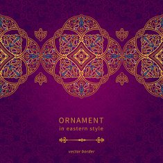 Vector seamless border in Eastern style N10