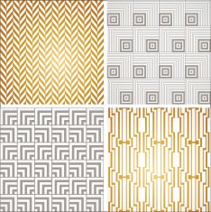 Art Deco seamless pattern set
