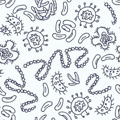 Seamless bacterium pattern Vector illustration N2