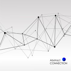 Polygonal background with abstract molecular connection N2
