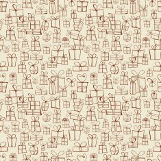Seamless brown texture with gift boxes N2