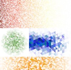 Set of mosaic backgrounds