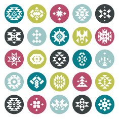 Vector color abstract geometric elements