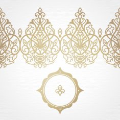 Vector seamless border in Victorian style N13