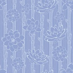 Vector Pastel Purple Blooming Branches Seamless Pattern