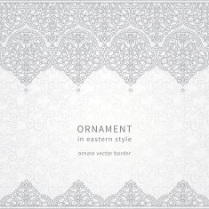 Vector seamless border in Eastern style N13