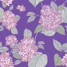 Seamless pattern with flowers lilac N3