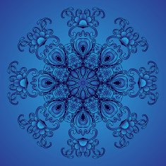 floral circular ornament N2