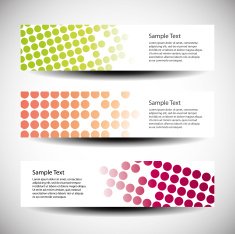 Colorful Vector Set of Three Header Designs