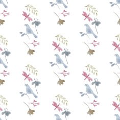 Watercolor floral seamless pattern N43