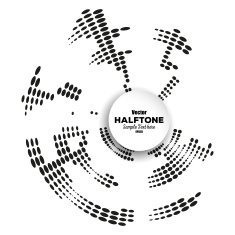 Circle halftone vector element for your design