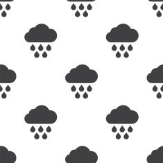 cloud rain vector seamless pattern