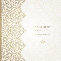 Vector seamless border in Eastern style N14