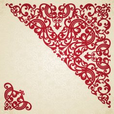 Vector baroque ornament in Victorian style N2