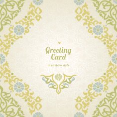 Vintage ornate cards in oriental style N11