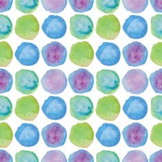 Watercolour polka dot seamless pattern