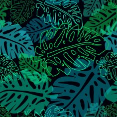 tropical pattern with leaves