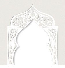 Abstract grunge background with arch in the Asian style Vector