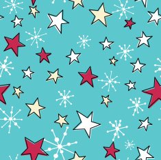 Retro Christmas Seamless Star Pattern