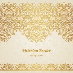 Vector vintage border in Victorian style