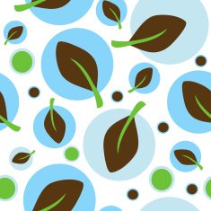 Retro leaves seamless pattern background