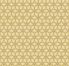outline pattern of golden cubes