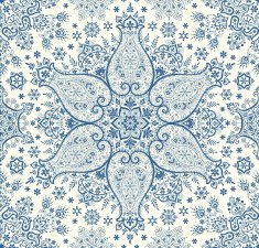 Seamless winter paisley