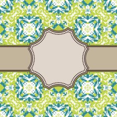 Vintage vector flower frame N14