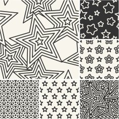 Thin lines backgrounds with pentagonal star