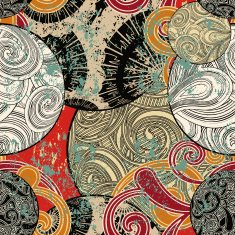 Seamless funky Japanese wallpaper