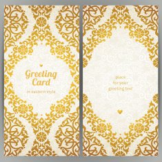 Vintage ornate cards in oriental style N12