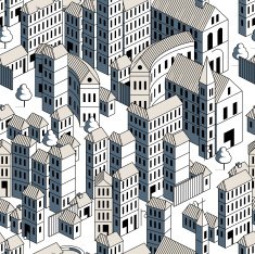 buildings - seamless pattern