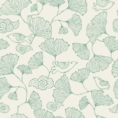 Seamless Ginko Leaf pattern N2