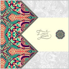 unusual floral ornamental template with place for your text