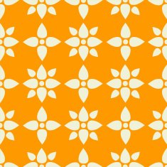 Seamless pattern with silhouettes lotus flowers