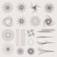 Guilloche pattern (watermarks borders) for banknote money currency cheque check N2