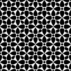 Seamless pattern with silhouettes lotus flowers N2