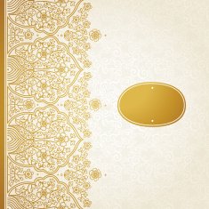 Vintage seamless border in Eastern style N8