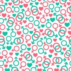 Gender seamless pattern background