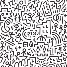 city - seamless vector background N2
