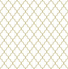 Seamless golden oriental grille