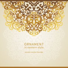 Vintage ornate card in east style