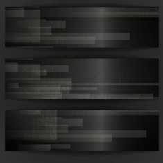 Abstract Black Rectangle Shapes Banner