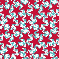 Red stars seamless pattern geometric contemporary style N3